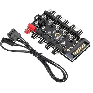 4988 10 Port Fan Power Sata Güç Switch Pwm Çoklayıcı.