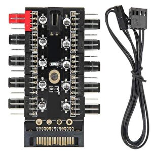 4988 10 Port Fan Power Sata Güç Switch Pwm Çoklayıcı.