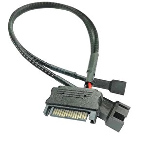4597 Sata Power To Fan Çevirici 3 Port Y Pin Pwm Çoklayıcı Splitter Fan Kablosu