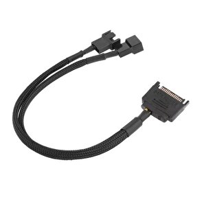 4597 Sata Power To Fan Çevirici 3 Port Y Pin Pwm Çoklayıcı Splitter Fan Kablosu