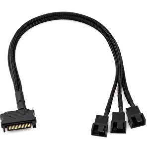 4597 Sata Power To Fan Çevirici 3 Port Y Pin Pwm Çoklayıcı Splitter Fan Kablosu