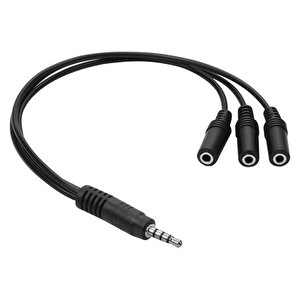 3.5 Mm Stereo Erkek 3 Boğum / 3x3.5 Mm Stereo Di̇şi̇ 5+1 Kablo