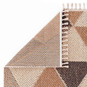 Cool Halı Bress 1405 Sarı Kolay Kullanım Hav Toz Vermez Hasır Dokulu Bukle Örgü Modern Desen Halı