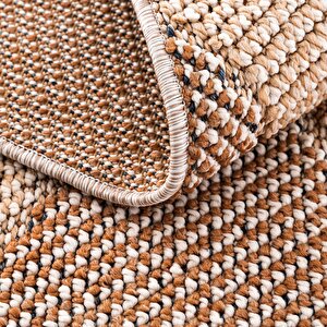 Cool Halı Bress 1405 Sarı Kolay Kullanım Hav Toz Vermez Hasır Dokulu Bukle Örgü Modern Desen Halı