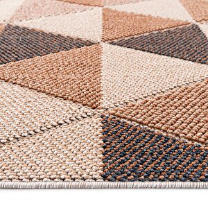 Cool Halı Bress 1405 Sarı Kolay Kullanım Hav Toz Vermez Hasır Dokulu Bukle Örgü Modern Desen Halı