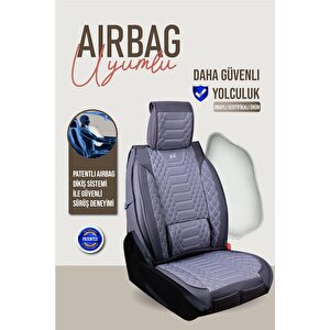 Chevrolet Spark Uyumlu Lüx Deri Oto Koltuk Kılıfı Ön Arka Takım Crystal Serisi Füme