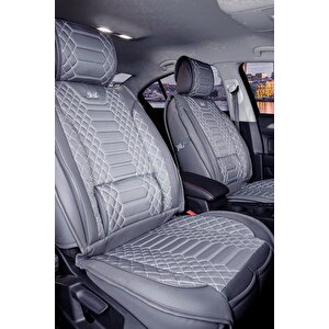 Fiat Egea Urban Uyumlu Lüx Deri Oto Koltuk Kılıfı Ön Arka Takım Crystal Serisi Füme Füme