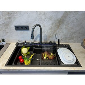 The Sink Marinax 100x50 Ultra Teknolojik Eviye Seti Sol Damlalıklı