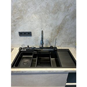 The Sink Marinax 100x50 Ultra Teknolojik Eviye Seti Sağ Damlalıklı