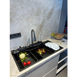 The Sink Marinax 100x50 Ultra Teknolojik Eviye Seti Sağ Damlalıklı