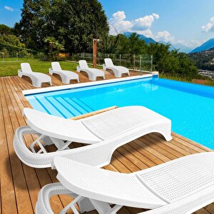 Sy-2536 Antrasit Brezza Royal Lüks Rattan Şezlong 2'li Set