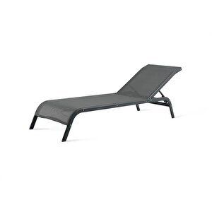Sy-2532 Brezza Fileli Alüminyum Lüks Şezlong Antrasit 2'li Set