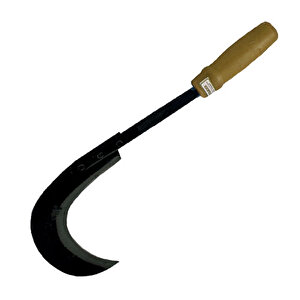 Sürmene Kırmızı Plastik Saplı Orak 43 Cm - Buğday Hasadı Çok Renkli