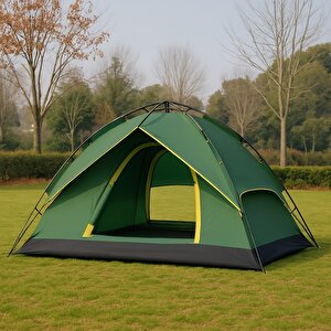 Yek Outdoor 4 Kişilik Tam Otomatik Kamp Çadırı- 3 Adet 0°uyku Tulumu-şişme Yatak