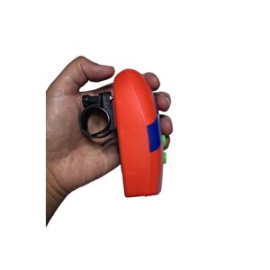 Bisiklet Ön Farı Kornalı Bisiklet Ön Lamba Pilli (piller Dahil) Turuncu Renkli