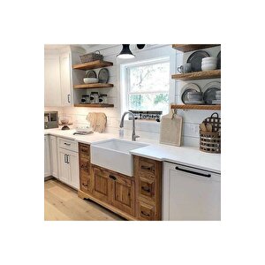 Lavello Seramik Mutfak Eviyesi 76 Cm Parlak Beyaz 1138-001-0120-03