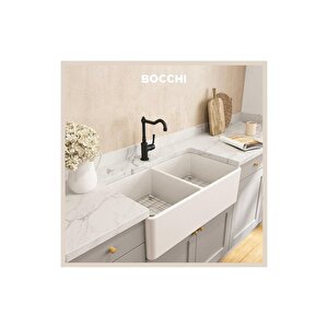 Lavello Çift Gözlü Seramik Mutfaf Eviye, 85 Cm, Parlak Beyaz 1139-001-0120-03