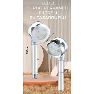 Isıya Göre Renk Değiştiren Ultra Tazyikli Su Tasarruflu Kireç Önleyici Özellikli Duş Başlığı