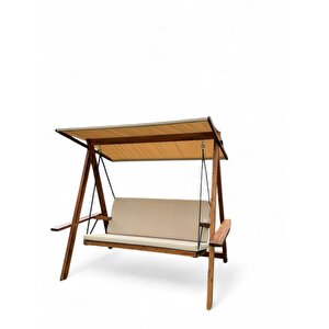 Riva 2100 3 Kişilik Ahşap Bahçe, Balkon, Teras Salıncağı