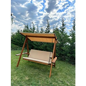 Riva 2100 3 Kişilik Ahşap Bahçe, Balkon, Teras Salıncağı