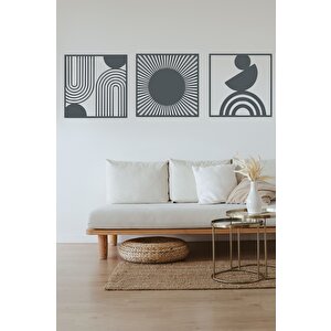 Bohem Soyut Dekorati̇f Duvar Dekorasyonu Ahşap Mdf 40x40 cm
