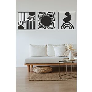 Bohem Soyut Dekorati̇f Duvar Dekorasyonu Ahşap Mdf 40x40 cm
