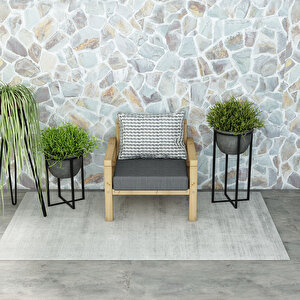 Rustik Doğal Ahşap Natural Renk Tekli Bahçe & Balkon Koltuğu