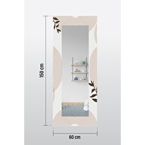 Minimal Desenli Dekoratif Boy Aynası 150x60 Cm