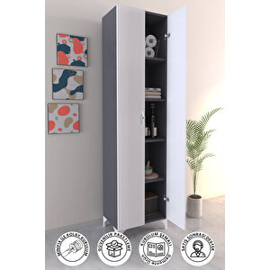 5 Raflı Çok Amaçlı Mutfak Dolabı Kiler Banyo Balkon Erzak Dolabı