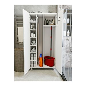 Çok Amaçlı Dolap Beyaz Banyo Düzenleyici Kiler Dolabı Küçük Boy