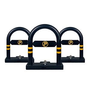 Oval Tip Kilitli Otopark Direği – 3'lü Set