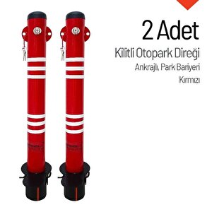 Çıkarılabilir Ankrajlı Kilitli Otopark Bariyeri – 2'li Set
