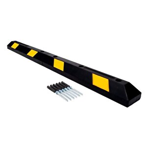 Kauçuk Araç Stoperi – 183x15x10 Cm | 10'lu Dayanıklı Otopark Seti