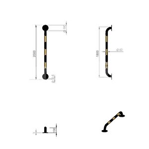 Boru Tip Otopark Araç Stoperi – 10'lu Set | 60 Mm Dayanıklı Park Demiri