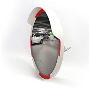 Trafik Güvenlik Aynası 80 Cm Beyaz-kırmızı