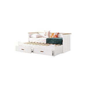 Yavrulu Karyola, Likya Divan Karyola Çekmeceli Açılır Çift Kişilik Karyola + Soft Yatak