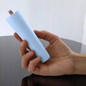 Ahşap Ayak 12 Cm Açık Mavi M8 Civatalı Bağlantı Aparatlı Dolap Mobilya Koltuk Kanepe Destek Ayağı Ayakları