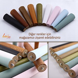 2 Adet Ahşap Ayak 15 Cm Orman Yeşili M8 Civatalı Bağlantı Aparatlı Dolap Mobilya Koltuk Kanepe Destek Ayağı Ayakları