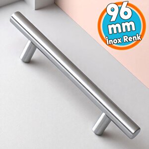 Mobilya Mutfak Çekmece Dolap Dolabı Kulbu Kulpu Kulpları Mia Mojan (96 Mm - 9.6 Cm) İnox Metal