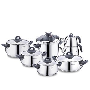 A1756-3 Bella Füme 14 Parça Hi̇per Set