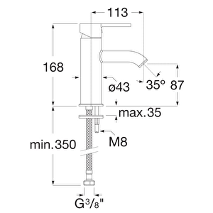 Carelia Mat Siyah Lavabo Bataryası - A5a328anbk