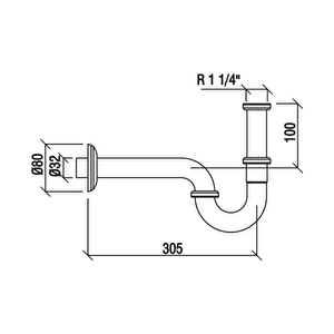 Nsk Krom "u" Borulu Lavabo Sifonu -  N2600102