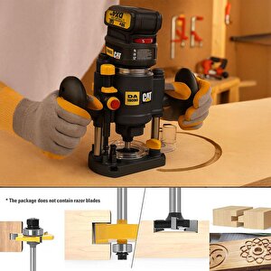 Cat Dx82b.3 18volt Şarjlı Kömürsüz 6mm Devir Ayarlı Profesyonel Avuç İçi El Frezesi Formika Tıraşlama (akü Dahil Değildir)