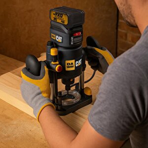 Cat Dx82b.3 18volt Şarjlı Kömürsüz 6mm Devir Ayarlı Profesyonel Avuç İçi El Frezesi Formika Tıraşlama (akü Dahil Değildir)