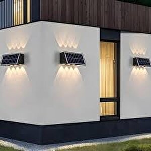 20w Kos Solar Şarjlı Led Duvar Bahçe Aydınlatma Aplik Ct-8010 Gün Işığı