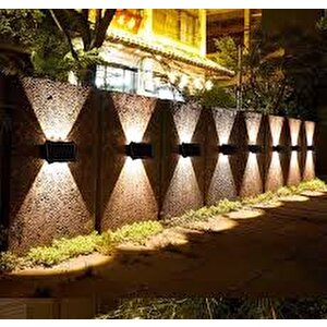 20w Kos Solar Şarjlı Led Duvar Bahçe Aydınlatma Aplik Ct-8010 Gün Işığı
