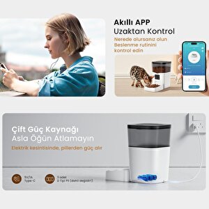 Petfit Elevate X 4l Wi-fi Akıllı Otomatik Kedi Köpek Mama Kabı Besleme Ünitesi (sesli Komut+çelik Kase+app Kontrol)