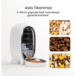 Petfit Meow Pure 3l Wi-fi Kameralı Akıllı Otomatik Kedi Köpek Mama Kabı Besleme Ünitesi (sesli Komut+çelik Kase+app Kontrol)