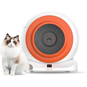 Groove Q-clean Wi-fi Otomatik Akıllı Kedi Tuvaleti Turuncu (ultra Sessiz+akıllı Sprey Koku Giderici+app Kontrol+akıllı Sensör)