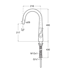 Syra Pull-down/spiralli Eviye Bataryası, Krom - A5a812ac00